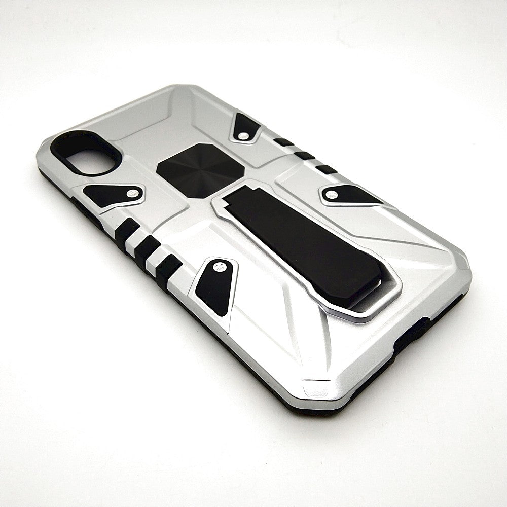 iPhone X Shockproof Armour Magnet Car holder Military Grade Case White