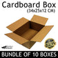 Super Strong 3-Ply Cardboard Box for Shipping, Storage & Packing – 34×25×12 cm
