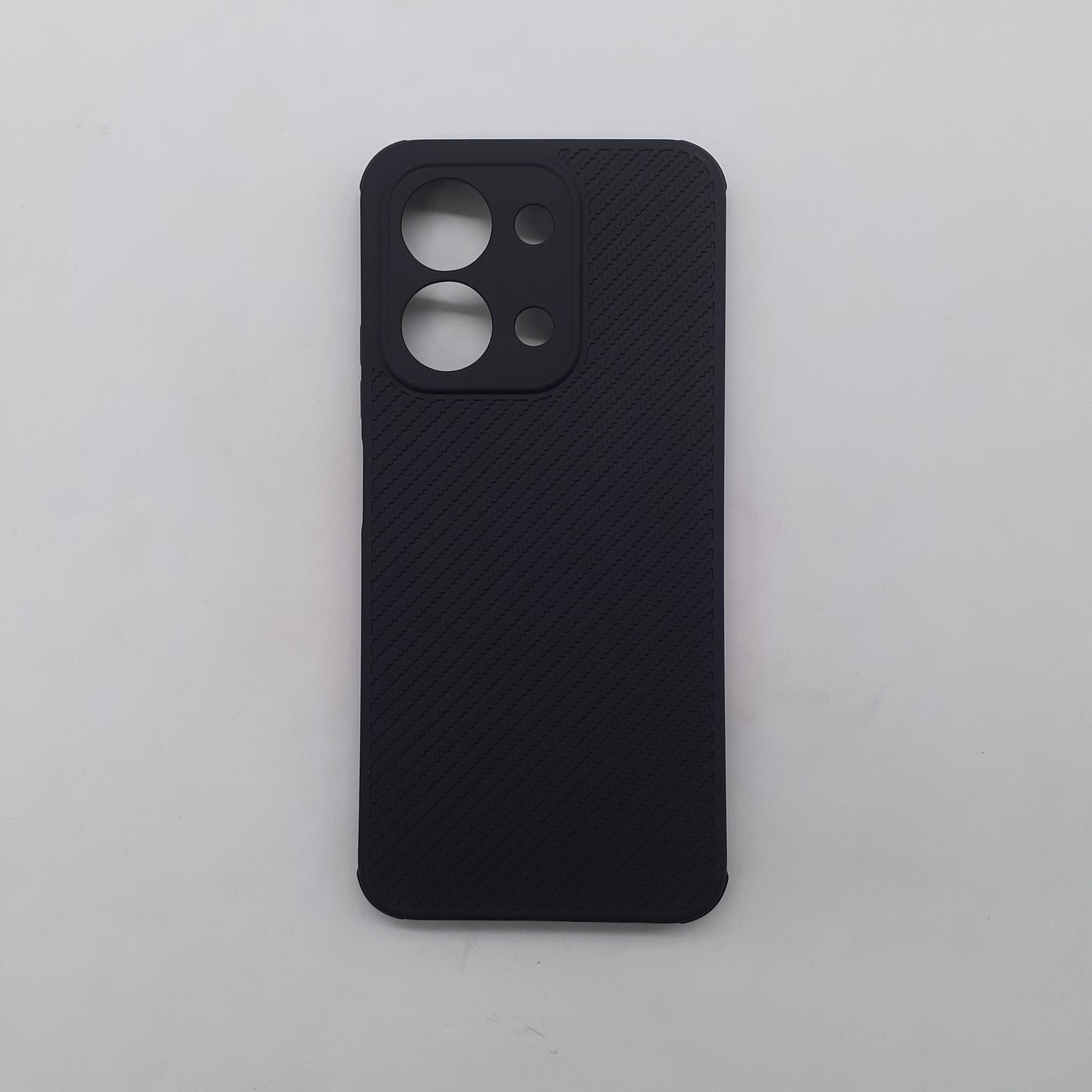 Redmi 15C Carbon Fiber texture Hard Rubber armour back cover shock-porof case