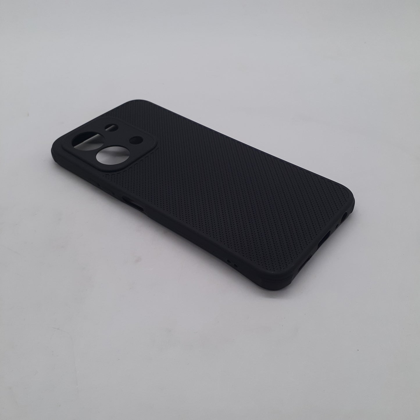 Redmi 15C Carbon Fiber texture Hard Rubber armour back cover shock-porof case