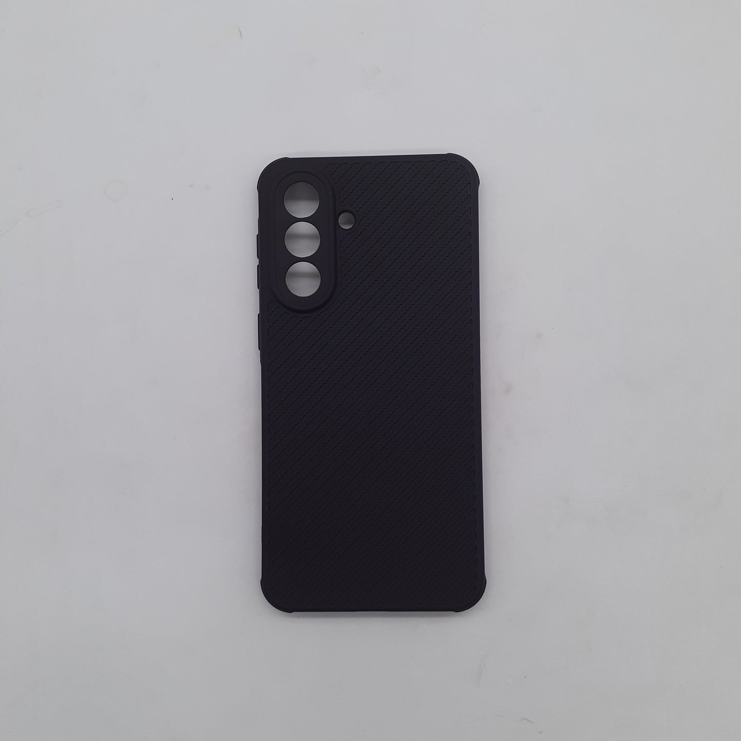 Samsung A37 Carbon Fiber texture Hard Rubber armour back cover shock-porof case