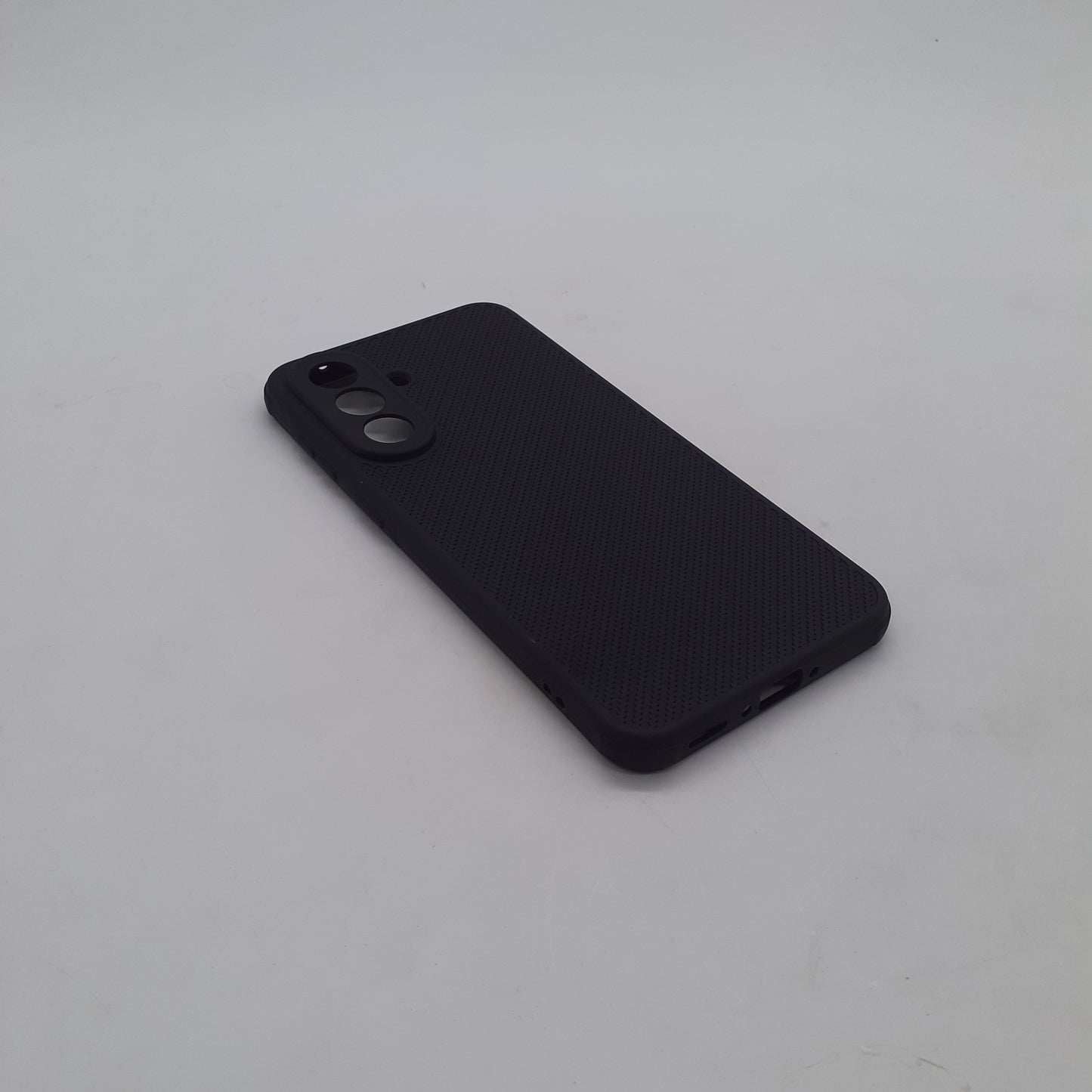 Samsung A37 Carbon Fiber texture Hard Rubber armour back cover shock-porof case