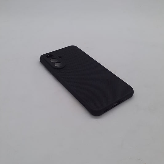 Samsung A37 Carbon Fiber texture Hard Rubber armour back cover shock-porof case