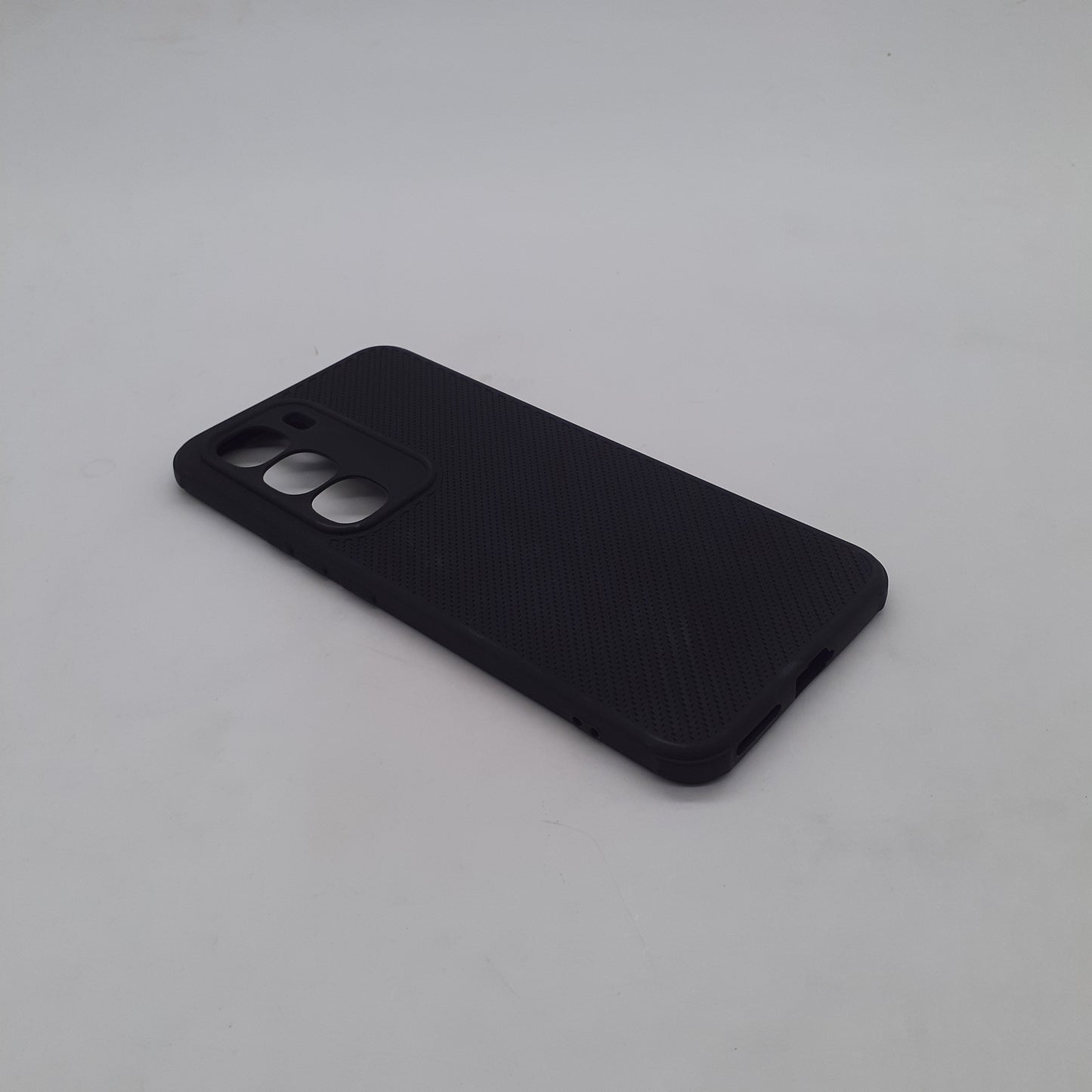 infinix Hot 60 Pro Plus Carbon Fiber texture Hard Rubber armour back cover shock-porof case