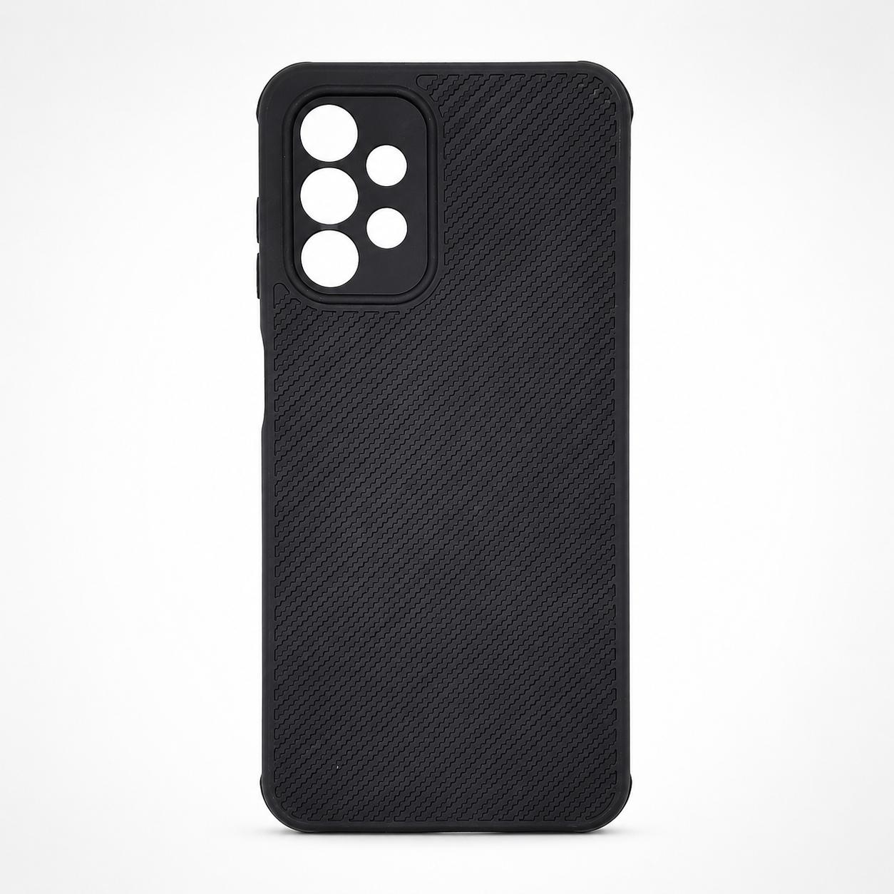 Samsung A04s Carbon Fiber texture Hard Rubber armour back cover shock-porof case
