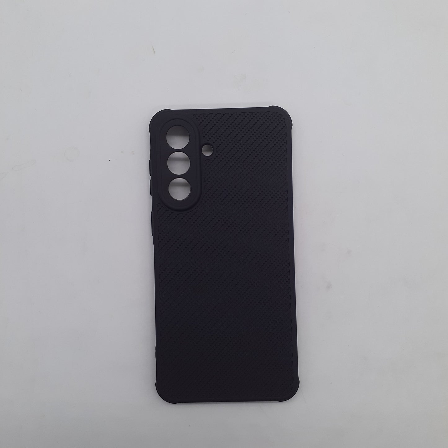 Samsung A57 Carbon Fiber texture Hard Rubber armour back cover shock-porof case