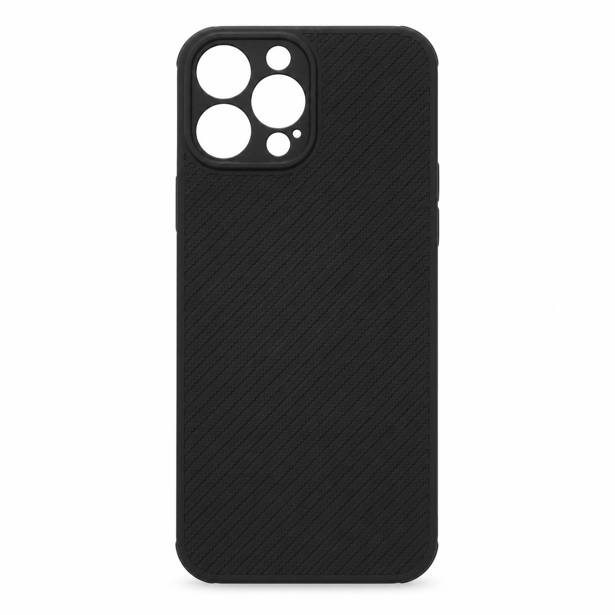 iPhone 13 Pro Max Carbon Fiber texture Hard Rubber armour back cover shock-porof case