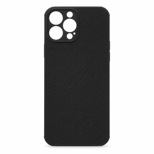 iPhone 13 Pro Max Carbon Fiber texture Hard Rubber armour back cover shock-porof case
