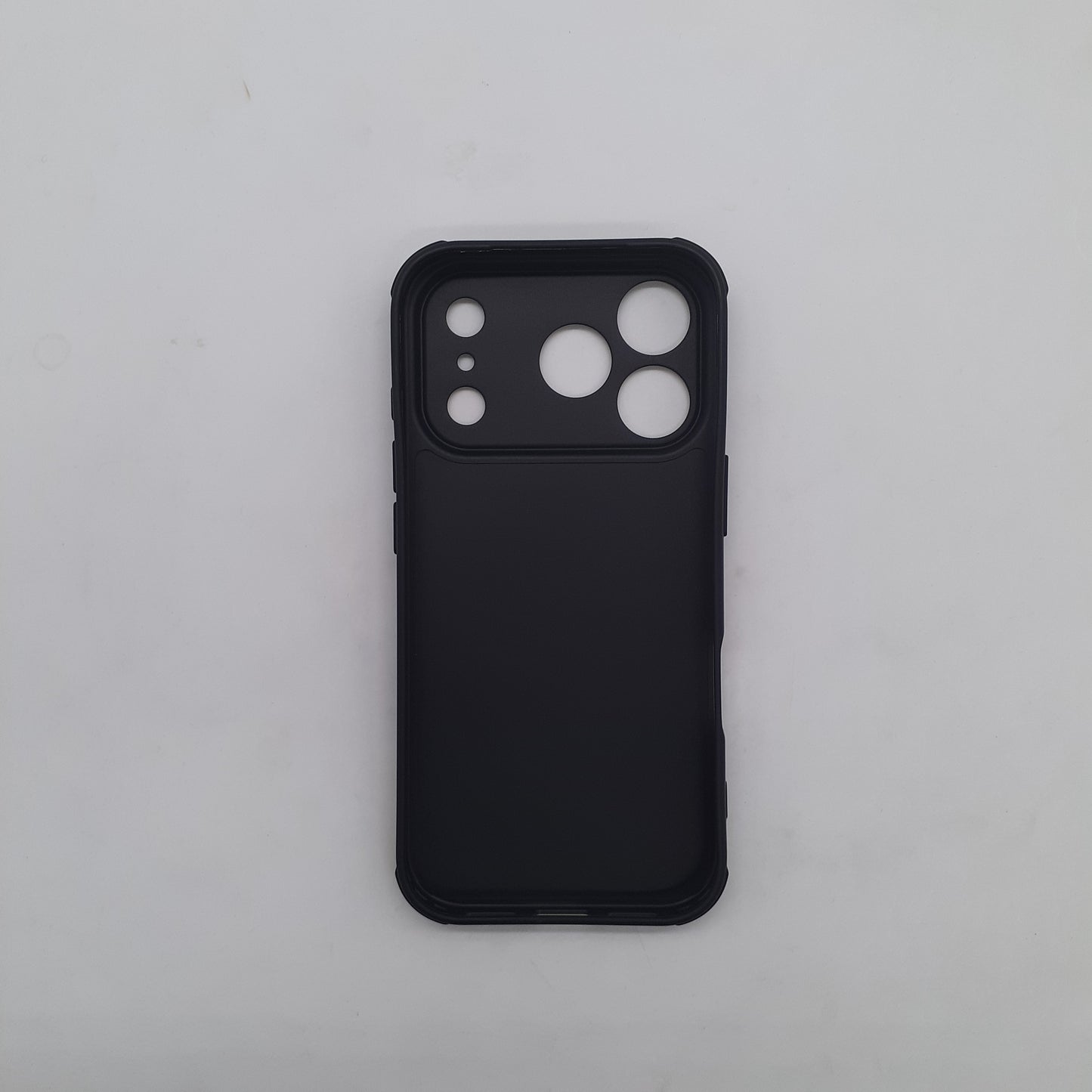 iPhone 17 Pro Carbon Fiber texture Hard Rubber armour back cover shock-porof case