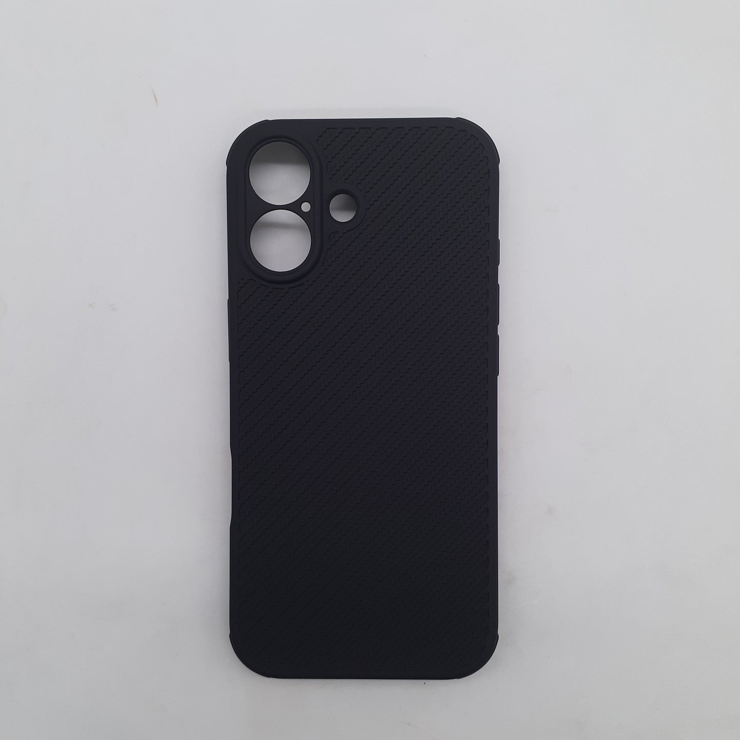iPhone 17 Carbon Fiber texture Hard Rubber armour back cover shock-porof case