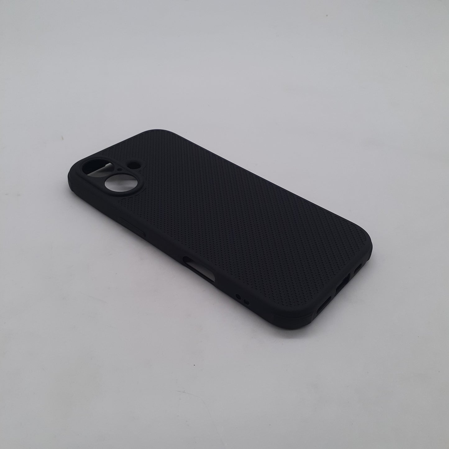 iPhone 17 Carbon Fiber texture Hard Rubber armour back cover shock-porof case