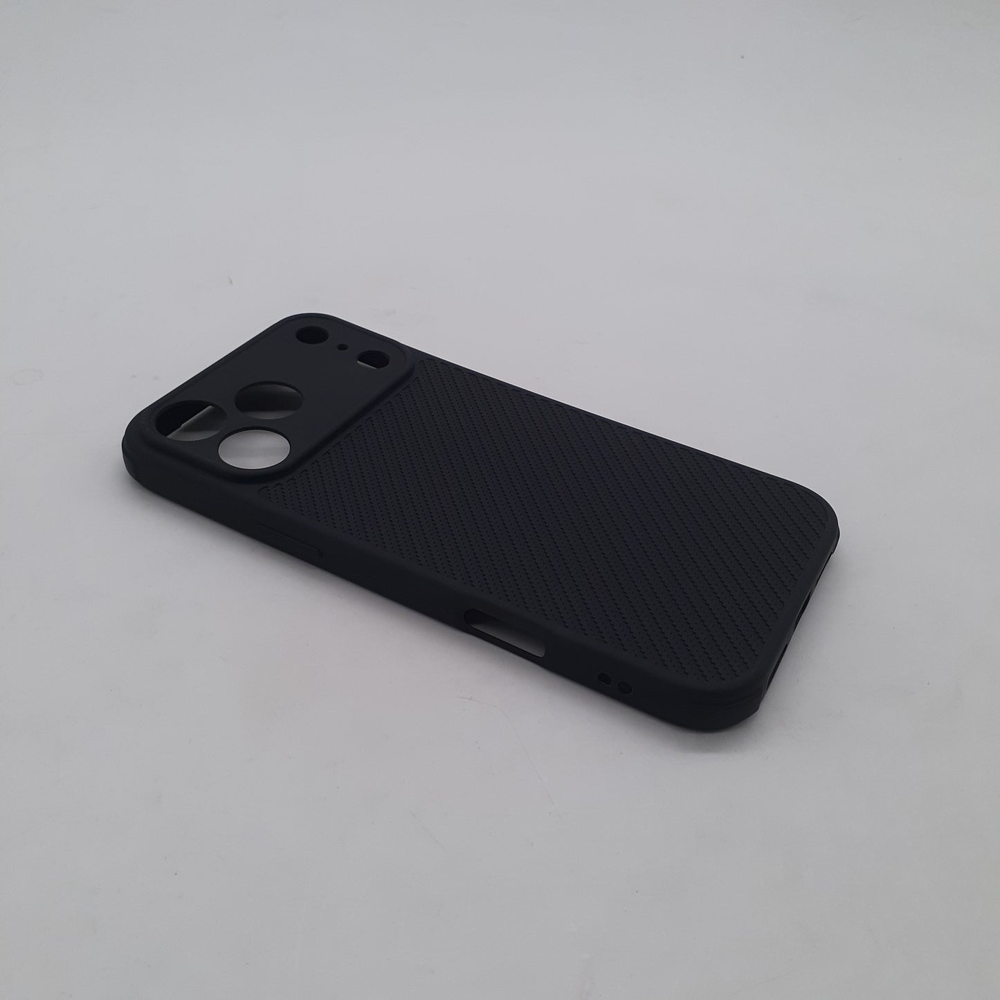iPhone 17 Pro Max Carbon Fiber texture Hard Rubber armour back cover shock-porof case