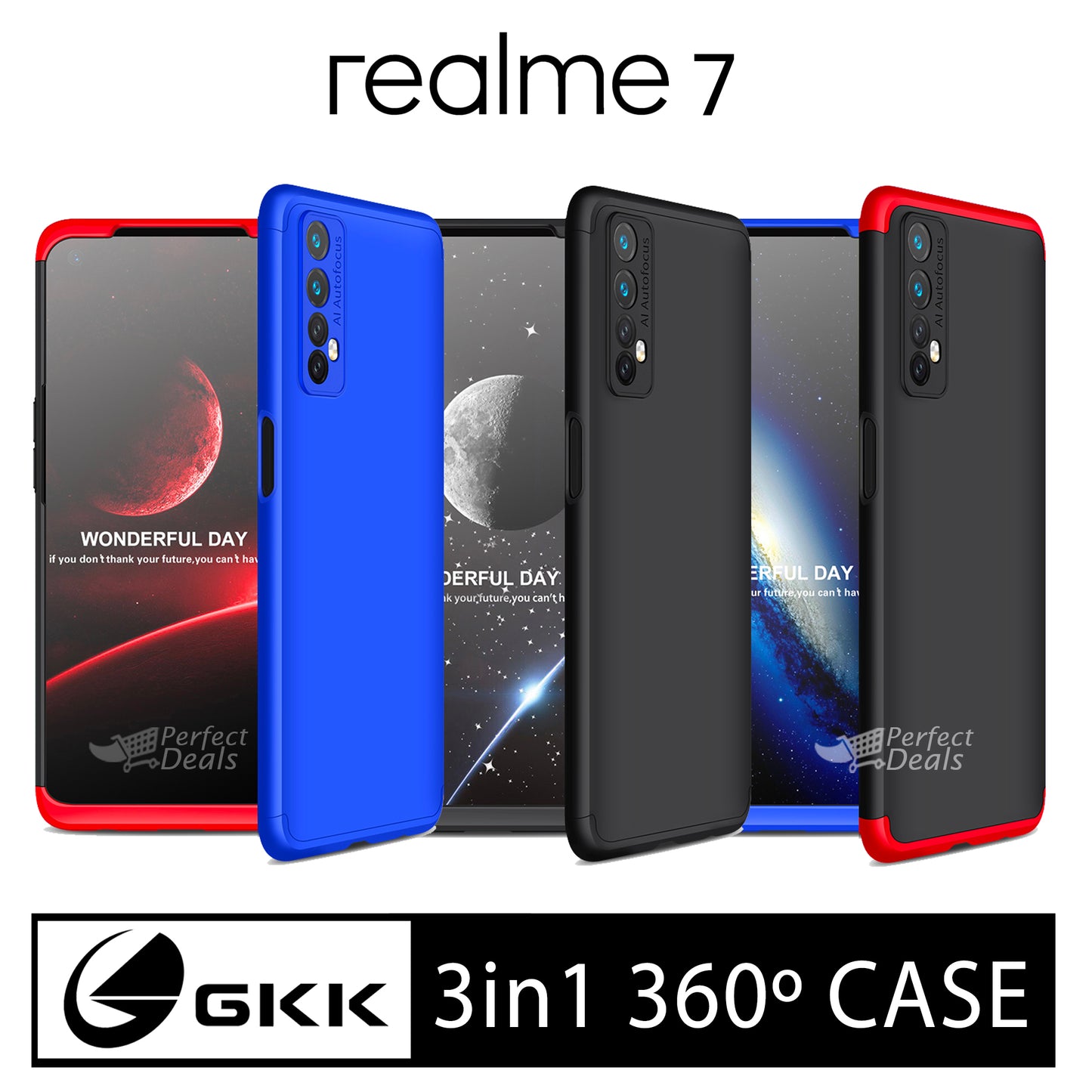 Original GKK Dual Tone 360º Case for Realme Realme 7