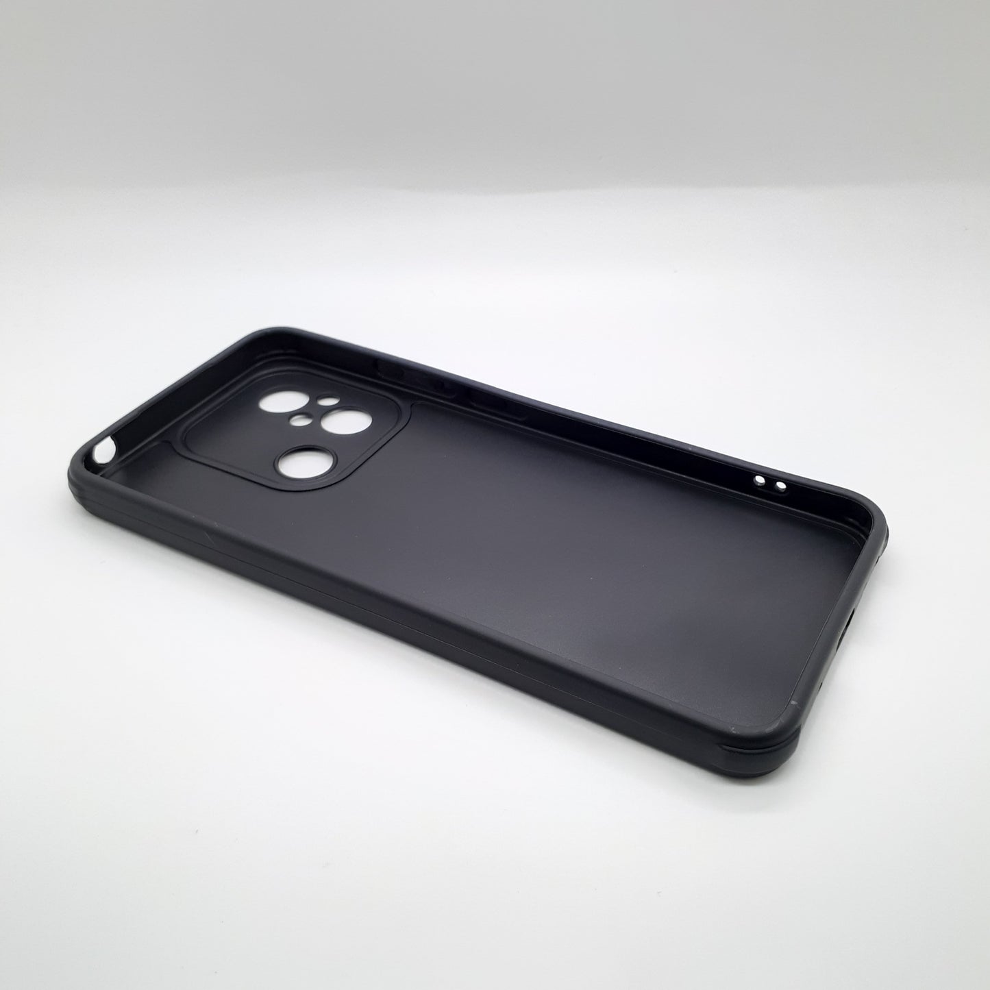 Redmi 12C Carbon Fiber texture Hard Rubber armour back cover shock-porof case