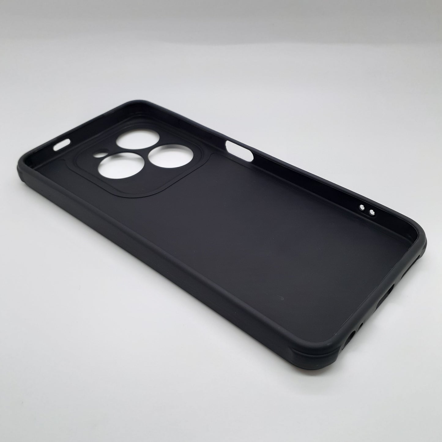 infinix Smart 8 Carbon Fiber texture Hard Rubber armour back cover shock-porof case