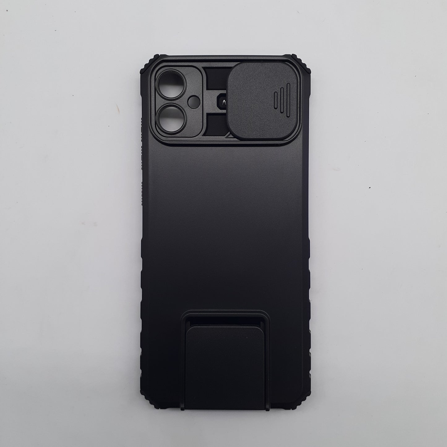 Samsung A05 Protective Phone Case with Camera Slide Cover, Built-in Kickstand, and Shockproof Military Grade Protection