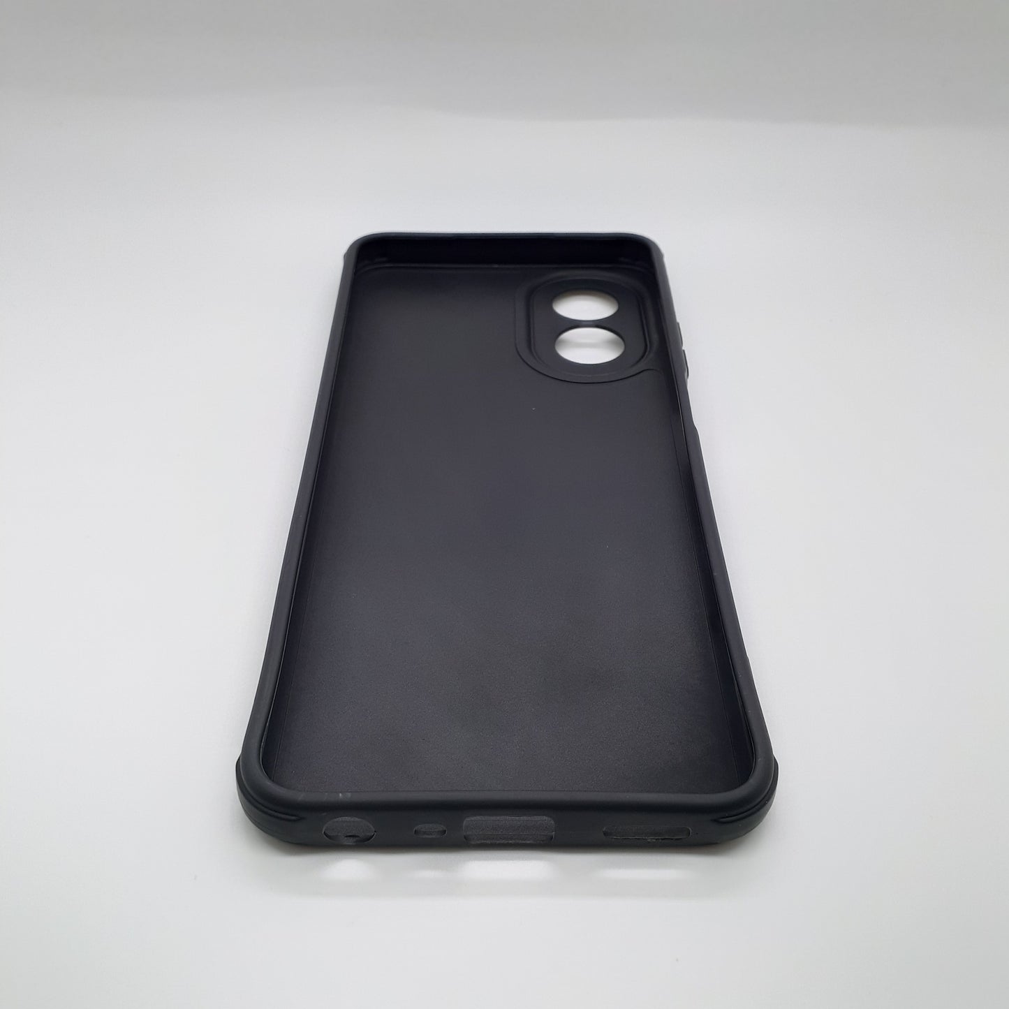 OPPO A18 Carbon Fiber texture Hard Rubber armour back cover shock-porof case