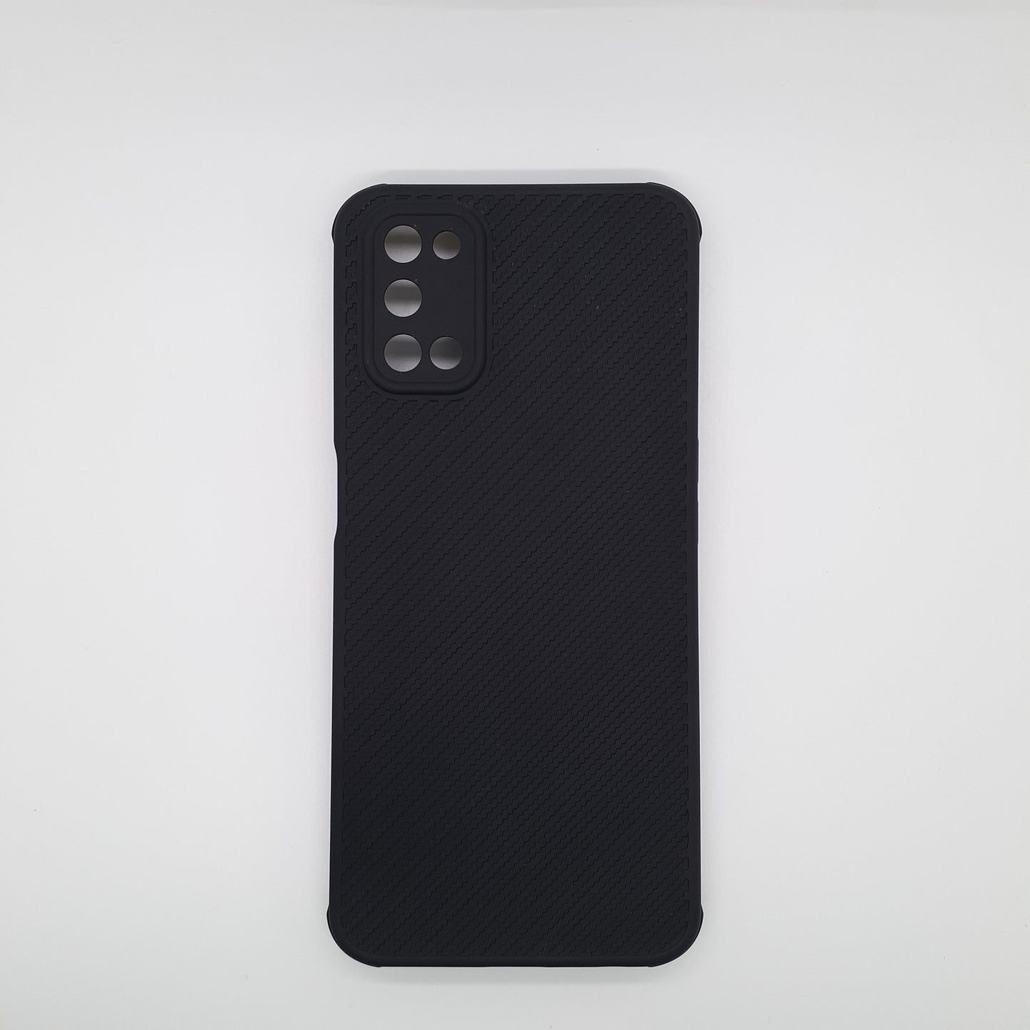 OPPO A52 Carbon Fiber texture Hard Rubber armour back cover shock-porof case