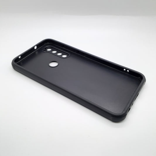 Redmi Note 8 Carbon Fiber texture Hard Rubber armour back cover shock-porof case