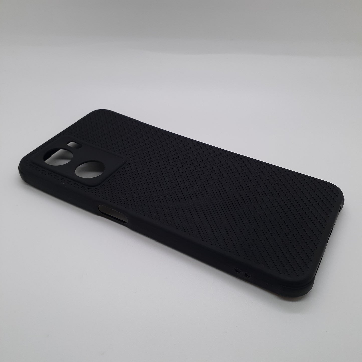 OPPO A57 2022 Carbon Fiber texture Hard Rubber armour back cover shock-porof case