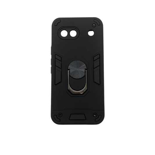 Google Pixel 8A Hard PC Case with Metal ring holder Shockproof Slim back Cover