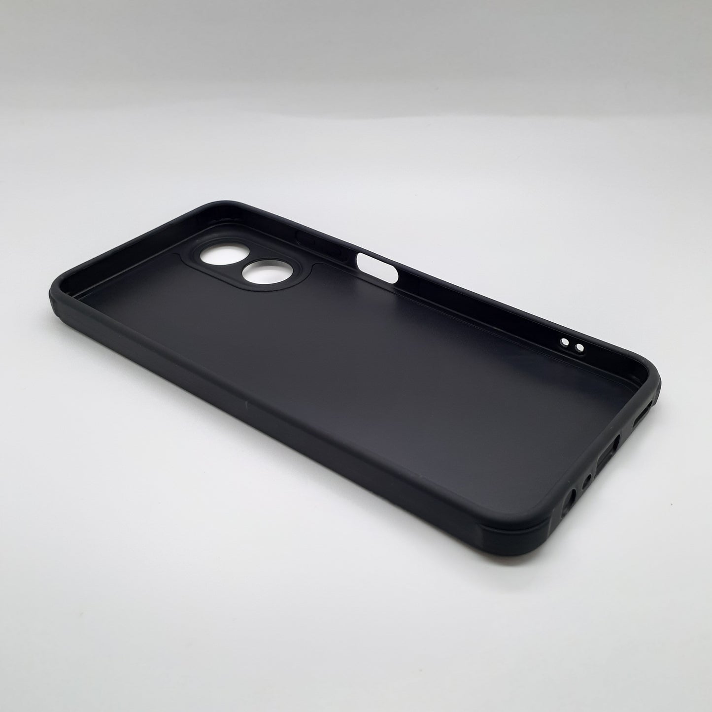 OPPO A17 Carbon Fiber texture Hard Rubber armour back cover shock-porof case