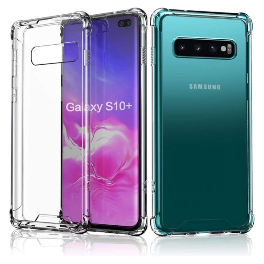 AntiShock Clear Back Cover Soft Silicone TPU Bumper case for Samsung S10 Plus