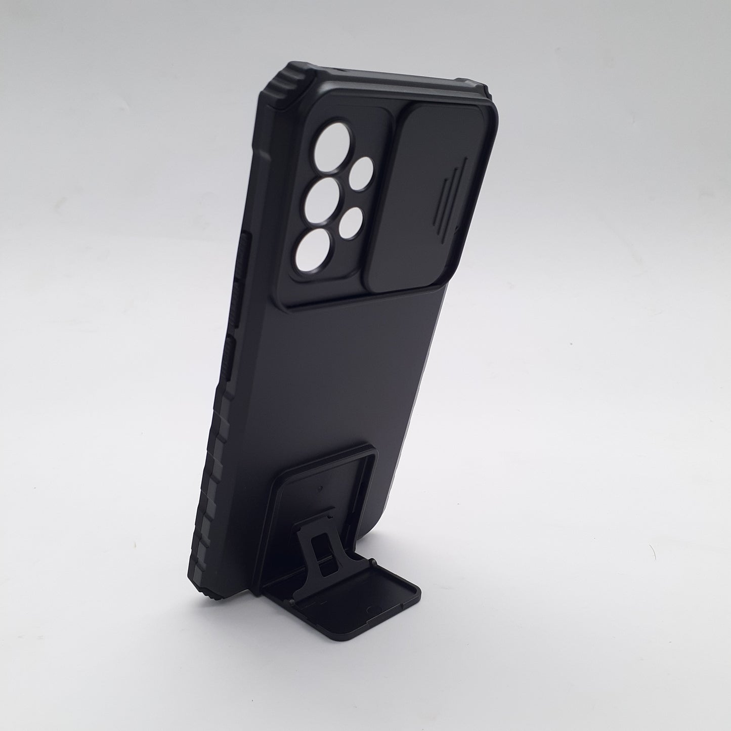 Samsung A53 Heavy Duty Protective Phone Case with Sliding Camera Cover and Integrated Kickstand for Ultimate Viewing and Privacy