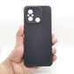 Redmi 12C Carbon Fiber texture Hard Rubber armour back cover shock-porof case