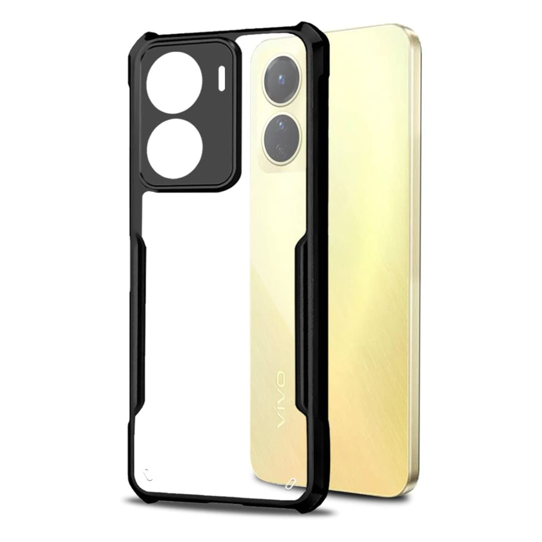 Vivo Y16 case Matte Black Back Cover Soft Silicone TPU Bumper case