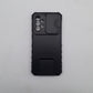 Samsung A73 5G Hybrid Protective Hard TPU Ring Metal Stand Case Cover with Slide Camera Protection