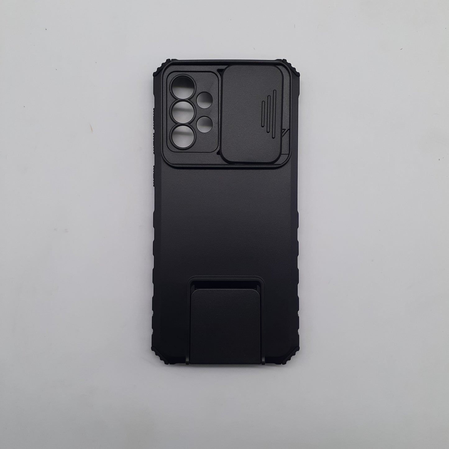 Samsung A73 5G Hybrid Protective Hard TPU Ring Metal Stand Case Cover with Slide Camera Protection