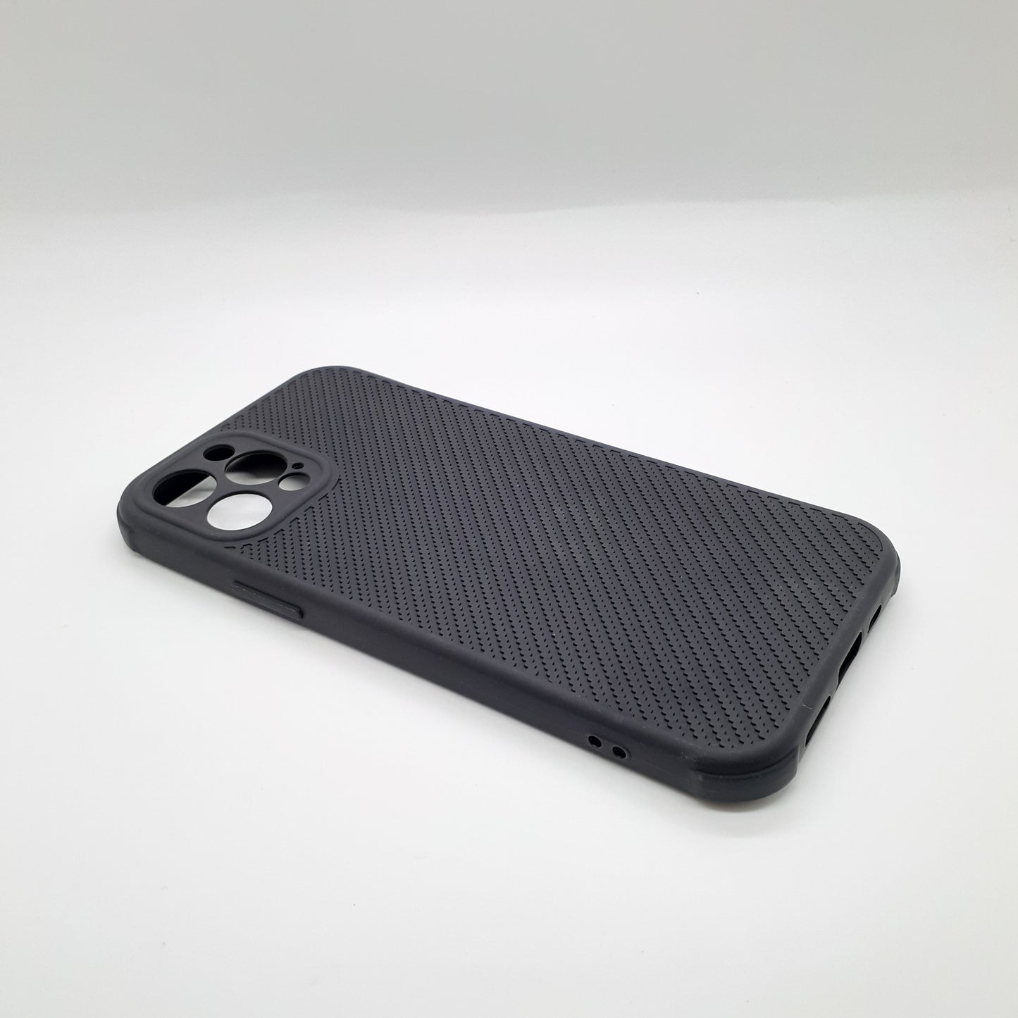 iPhone 12 Pro Carbon Fiber texture Hard Rubber armour back cover shock-porof case