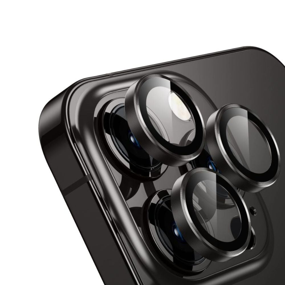 iPhone 14 Pro Max Camera Lens Protector: Premium Alloy Metal and 9H Tempered Glass Full Coverage Guard with Advanced Anti-Glare Technology