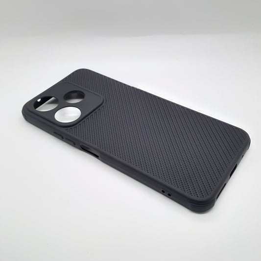 Redmi 13 Carbon Fiber texture Hard Rubber armour back cover shock-porof case