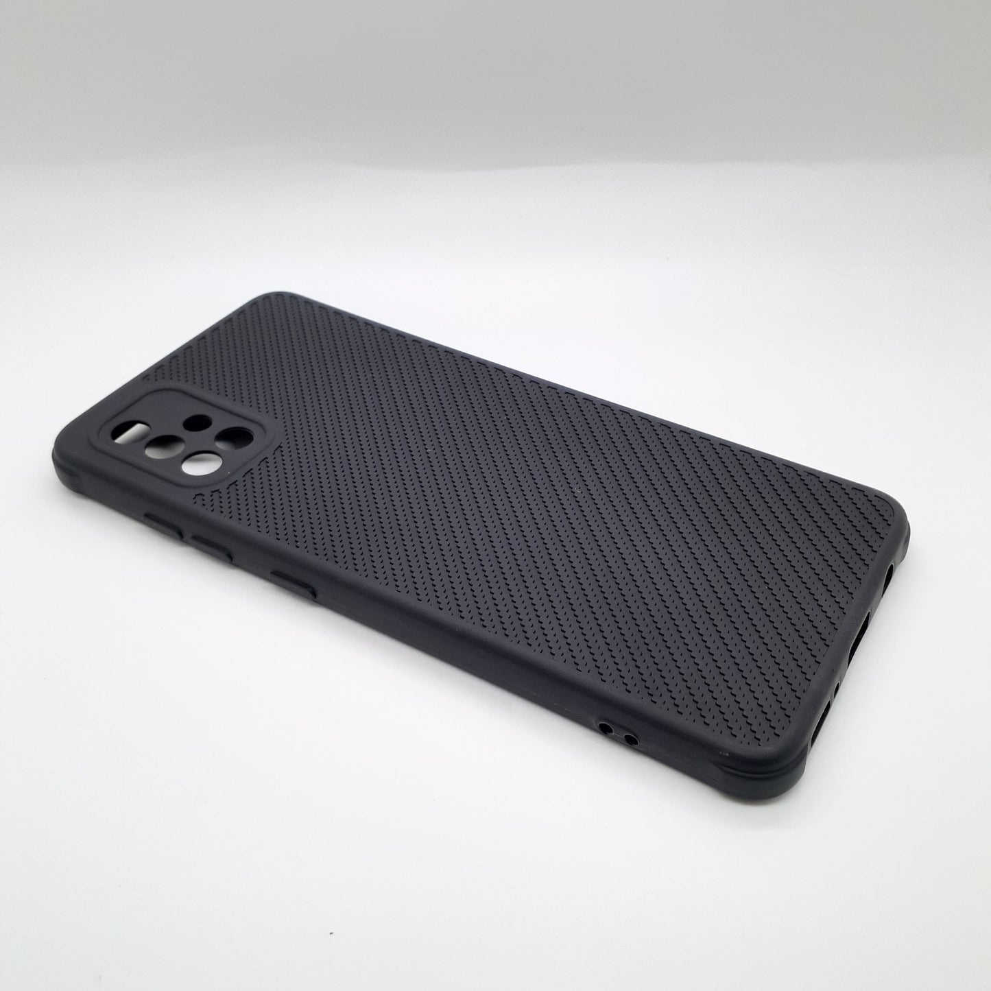 Samsung A51 Carbon Fiber texture Hard Rubber armour back cover shock-porof case