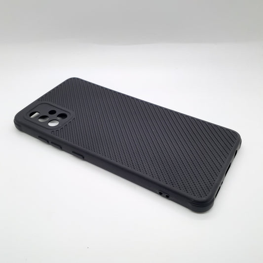 Samsung A51 Carbon Fiber texture Hard Rubber armour back cover shock-porof case