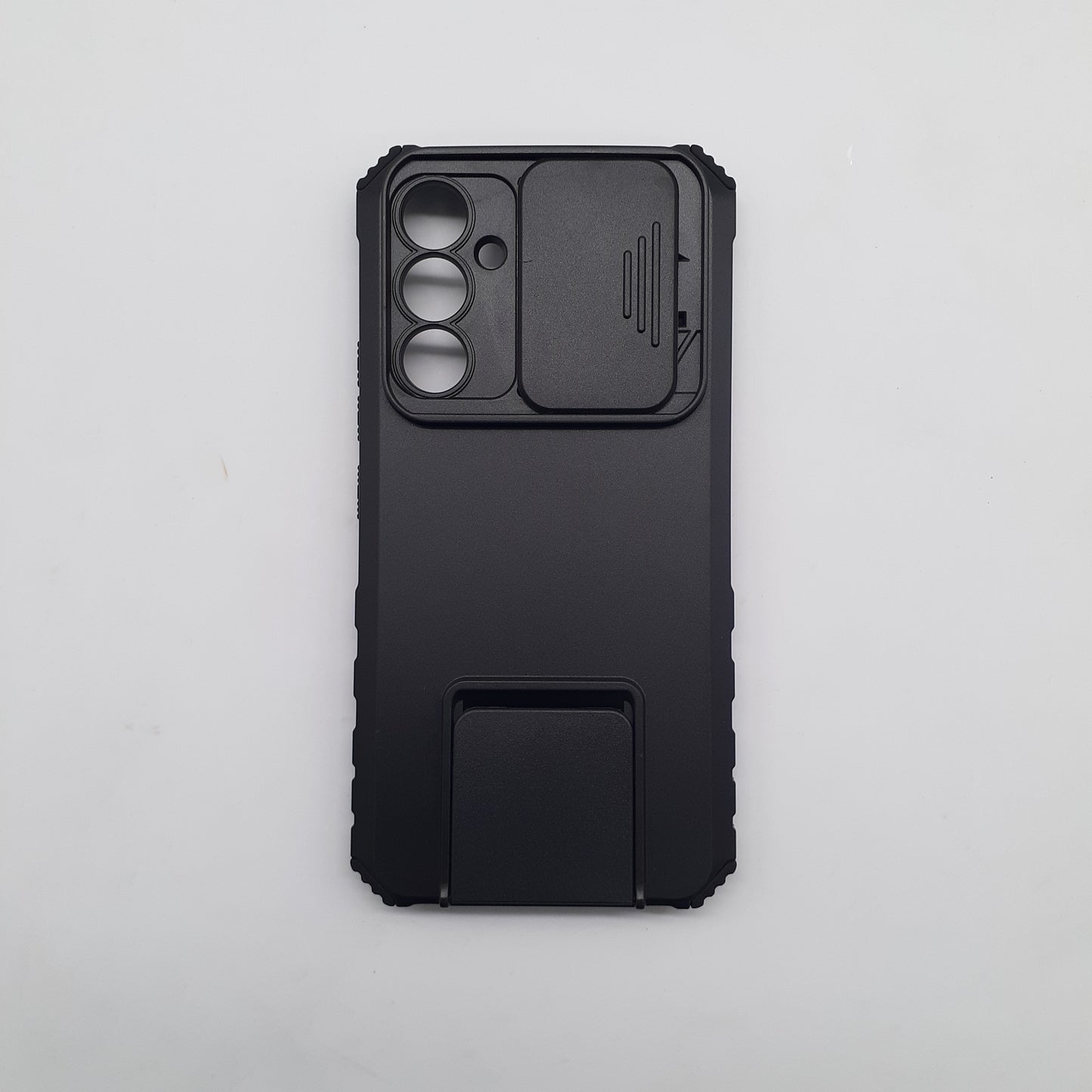 Samsung A54 5G Case with Slide Cover Camera Protector, Slim Hybrid Shockproof Rugged Cover with Built-in Kickstand, Black