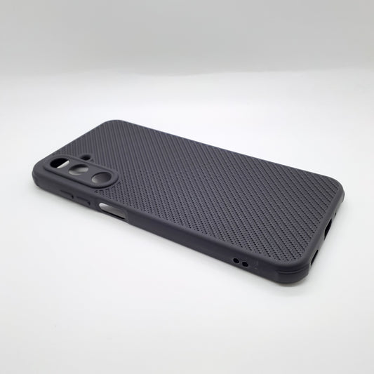 Samsung M16 Carbon Fiber texture Hard Rubber armour back cover shock-porof case