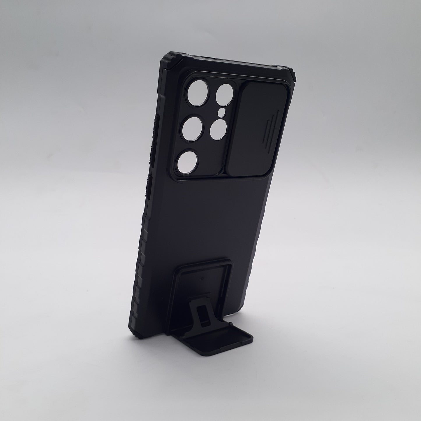 Samsung S24 Ultra Heavy-Duty Protective Case with Sliding Camera Cover, Integrated Kickstand, and Military-Grade Shockproof Protection