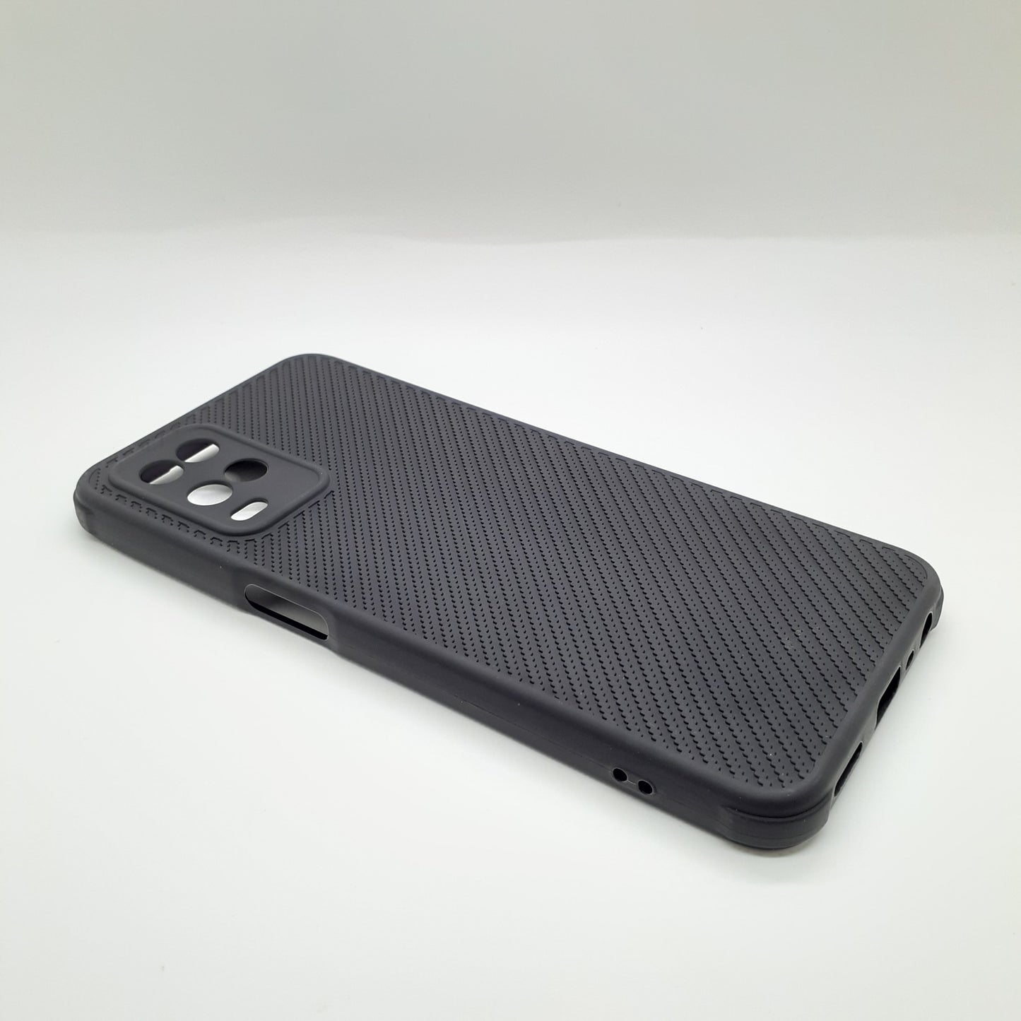 OPPO A54 Carbon Fiber texture Hard Rubber armour back cover shock-porof case