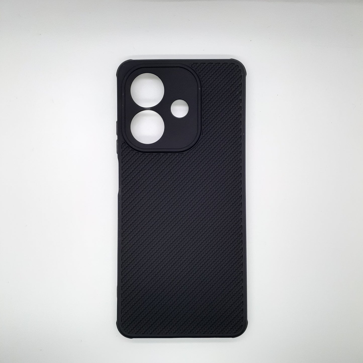 OPPO A3x Carbon Fiber texture Hard Rubber armour back cover shock-porof case