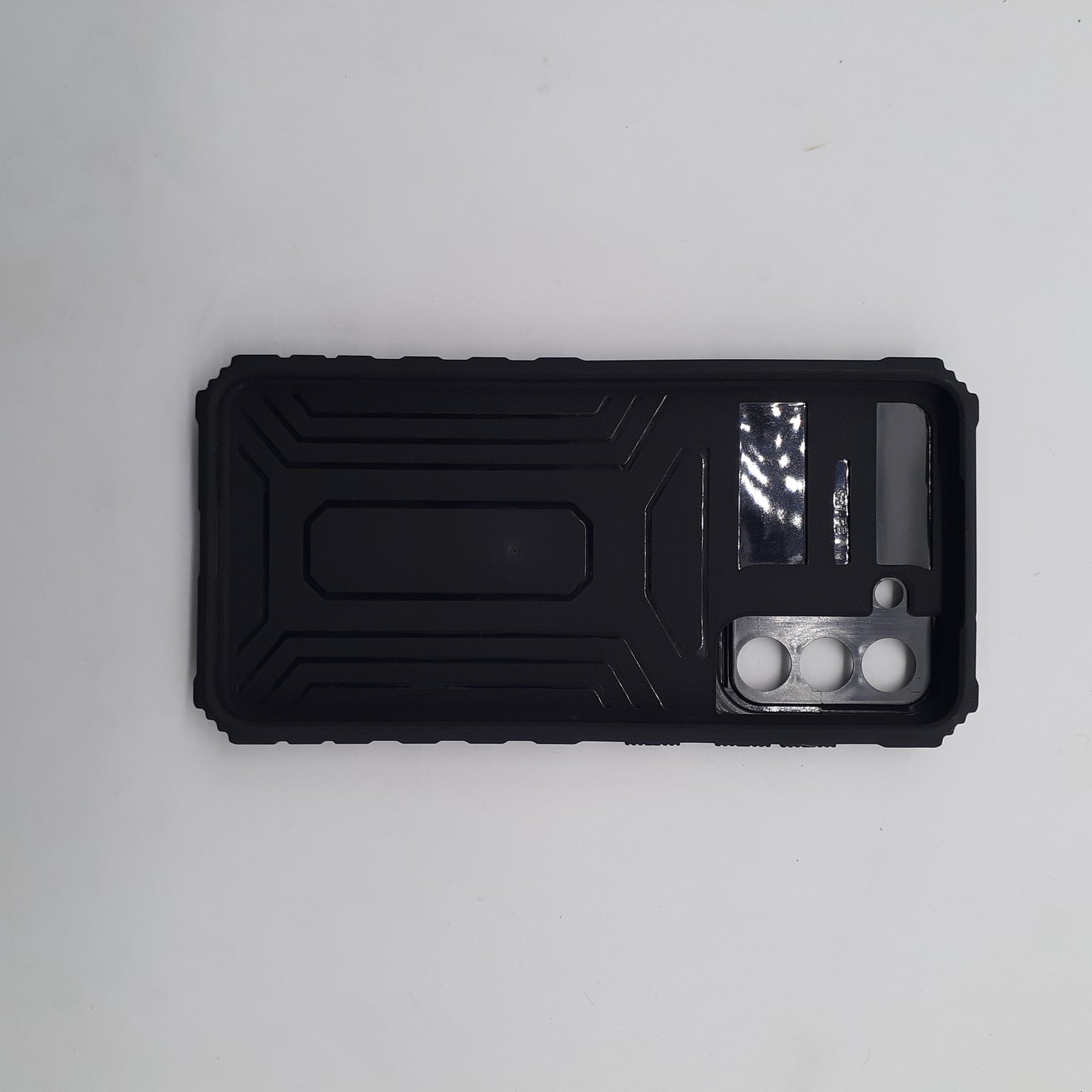 Samsung S21 FE Heavy Duty Shockproof Phone Case with Slide Camera Lens Protector Cover and Built-in Kickstand Ring Holder Black