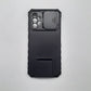 Samsung A72 Shockproof Phone Case with Camera Slide Cover, Integrated Kickstand, and Ring Holder for Ultimate Protection and Hands-Free Viewing
