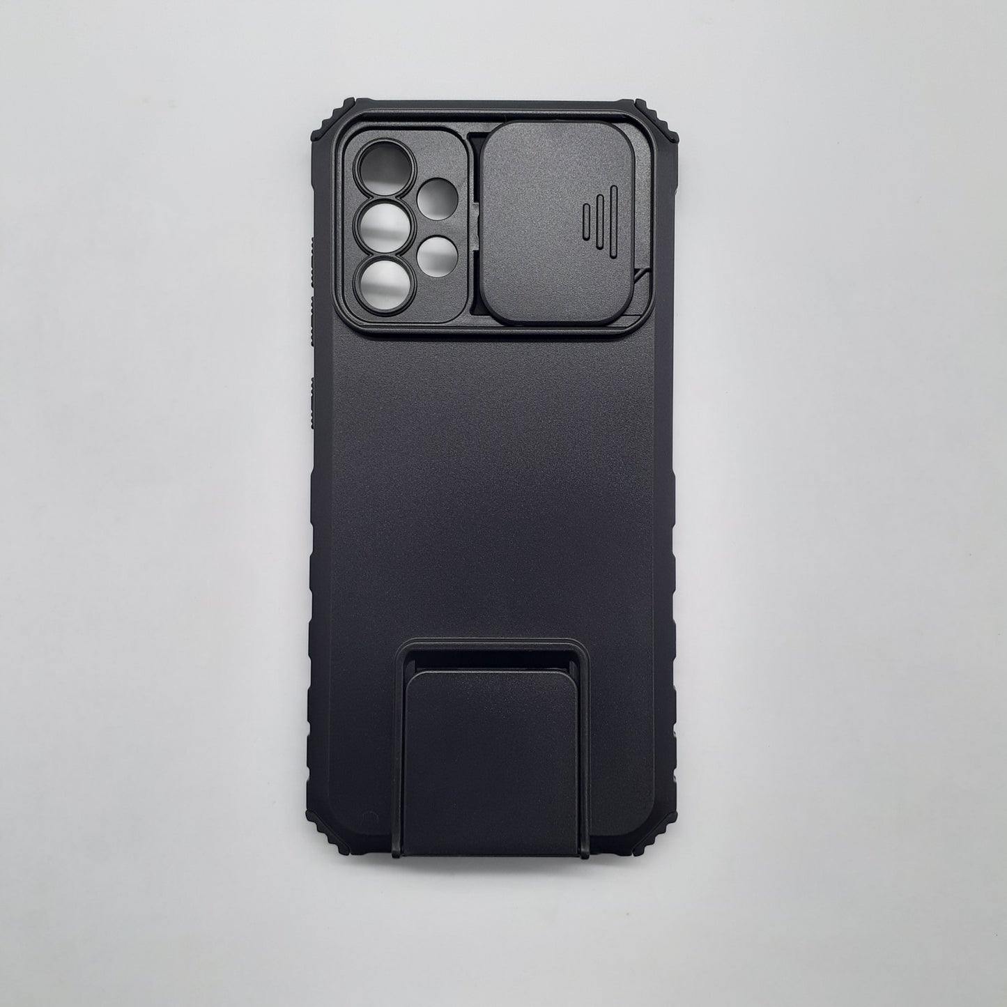 Samsung A72 Shockproof Phone Case with Camera Slide Cover, Integrated Kickstand, and Ring Holder for Ultimate Protection and Hands-Free Viewing