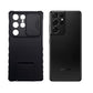 Samsung S21 Ultra Protective Phone Case with Sliding Camera Cover and Integrated Kickstand, Shockproof Bumper, Full Body Armor, Black