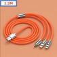 3-in-1 Fast Charging 6A 120W USB Type-C Cable – Multi USB A to Type-C, Micro USB & Lightning Charger Cord for iPhone, Samsung, Huawei, Xiaomi – Durable OD6.0 Braided Data Sync Cable