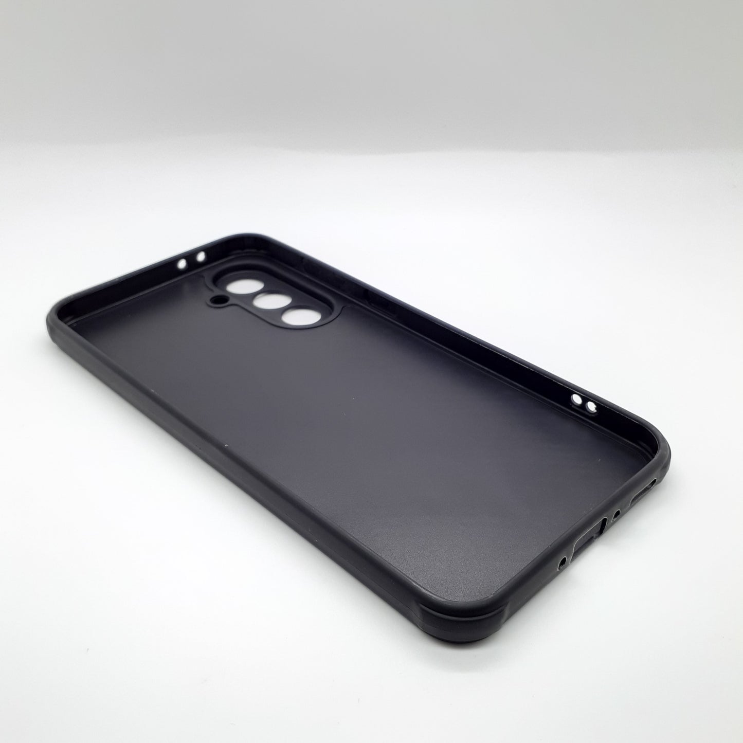 Samsung A56 Carbon Fiber texture Hard Rubber armour back cover shock-porof case