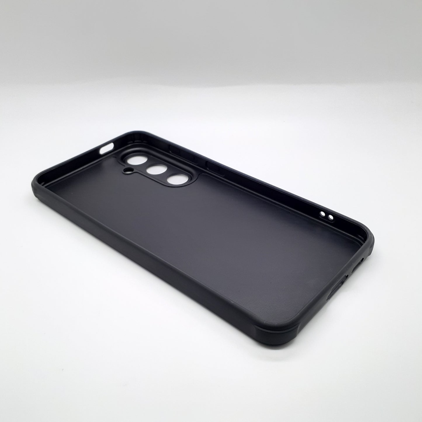 Samsung S24 FE Carbon Fiber texture Hard Rubber armour back cover shock-porof case