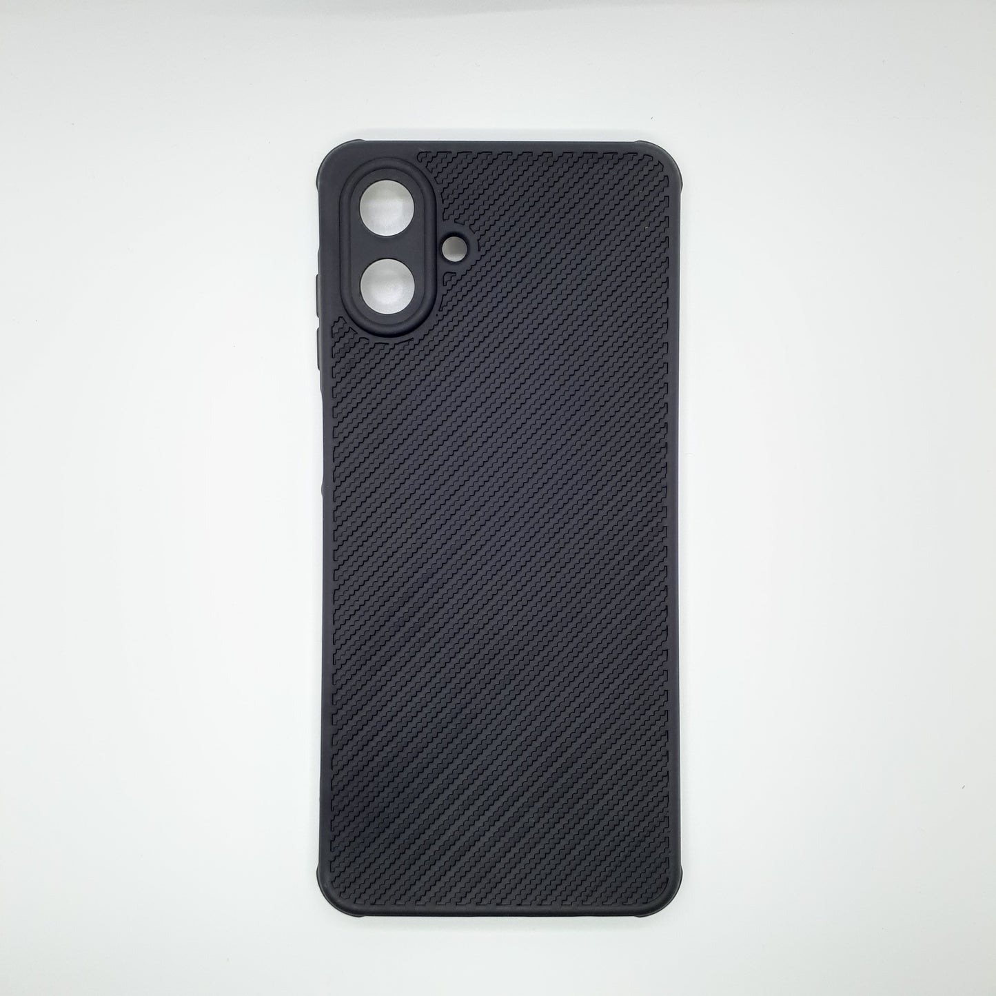 Samsung A07 Carbon Fiber texture Hard Rubber armour back cover shock-porof case